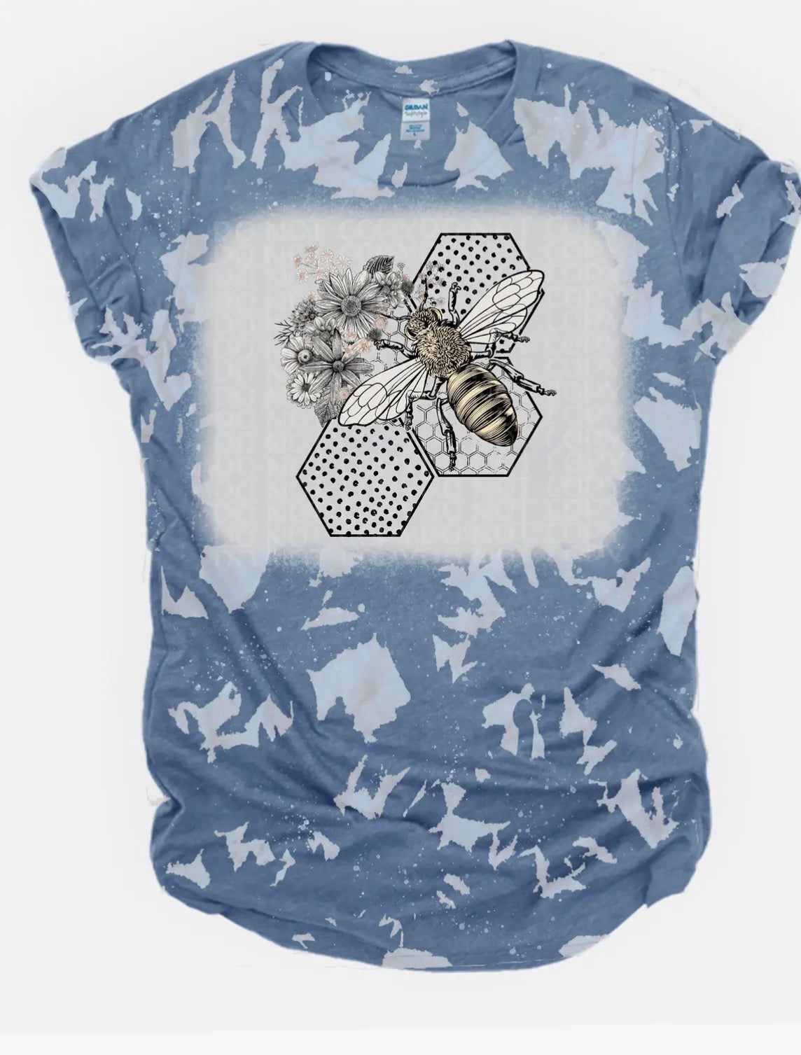 Honeycomb & Bee Bleached Tee