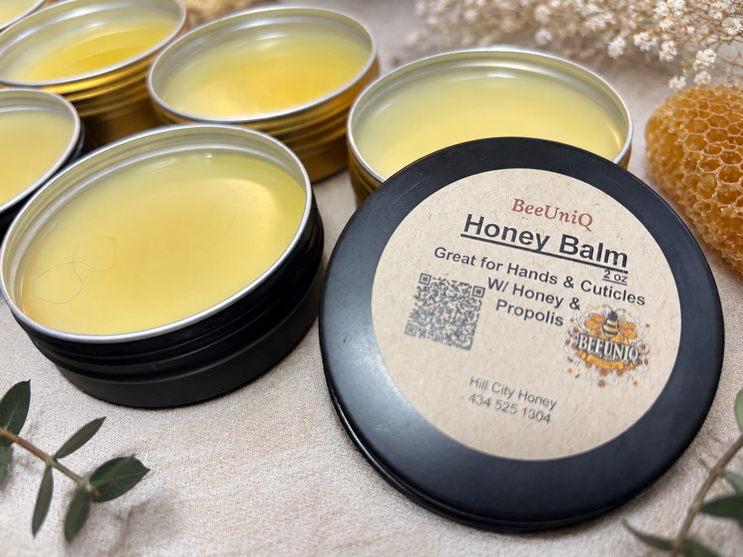 Honey Balm + Propolis (great for dry hands)