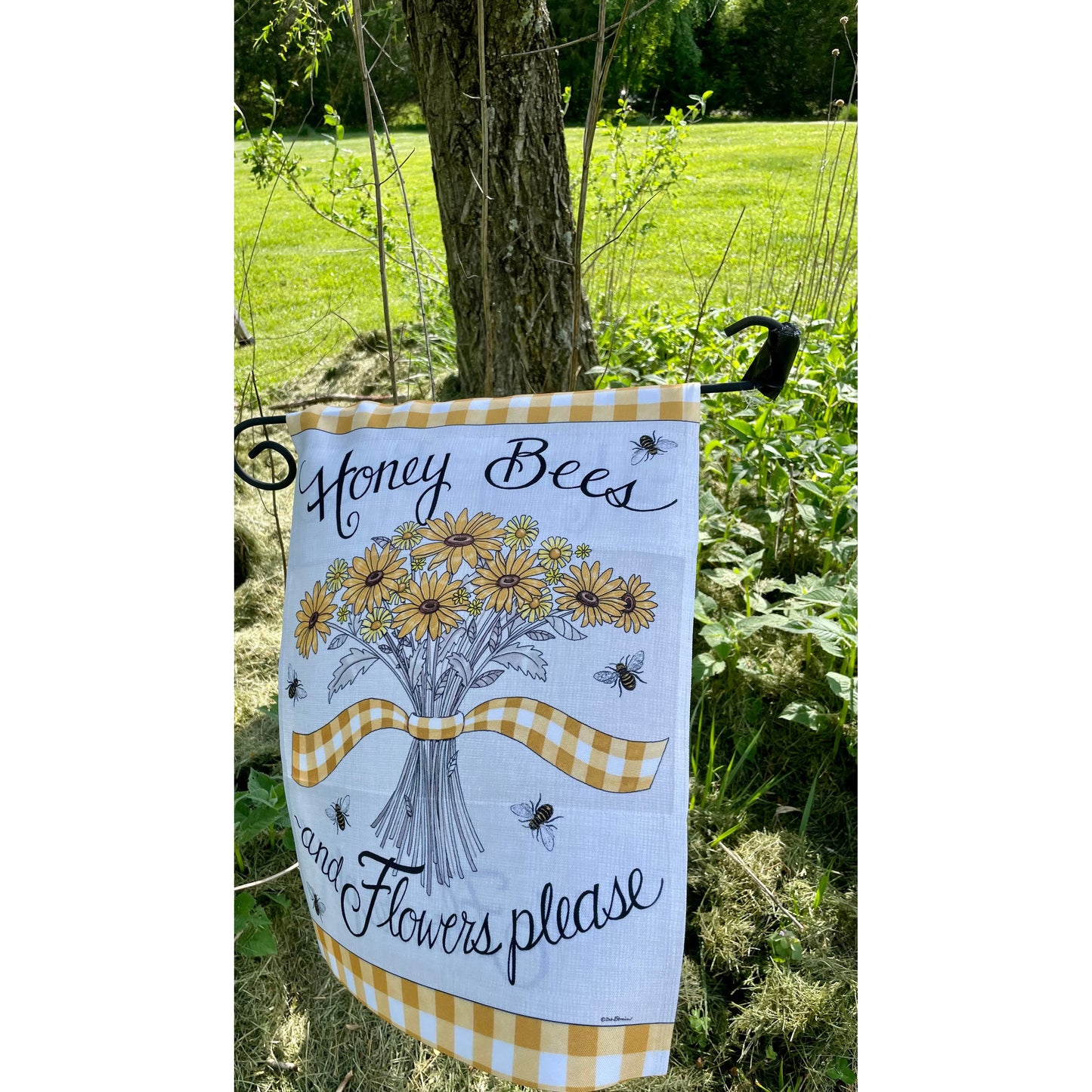 Honey Bees & Flowers Flag