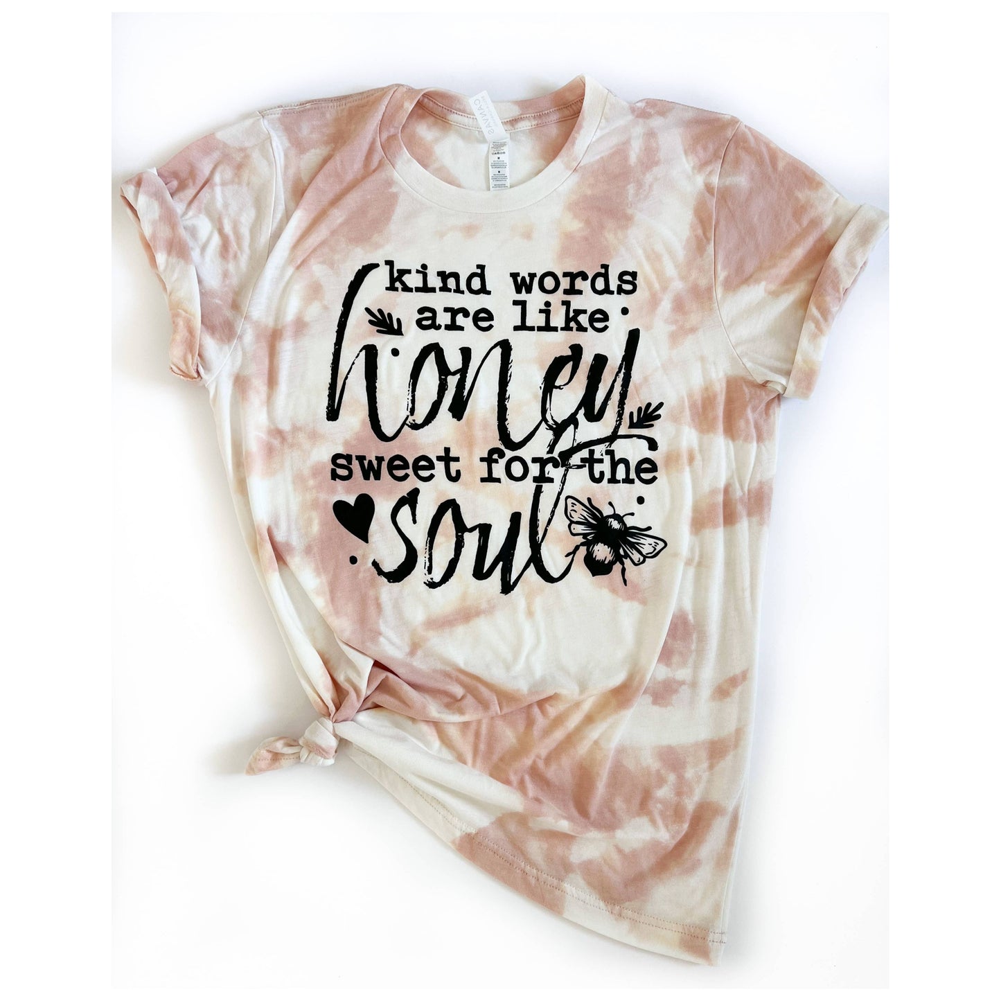 Kinds Words are Like Honey Bee Tie Dye Tee