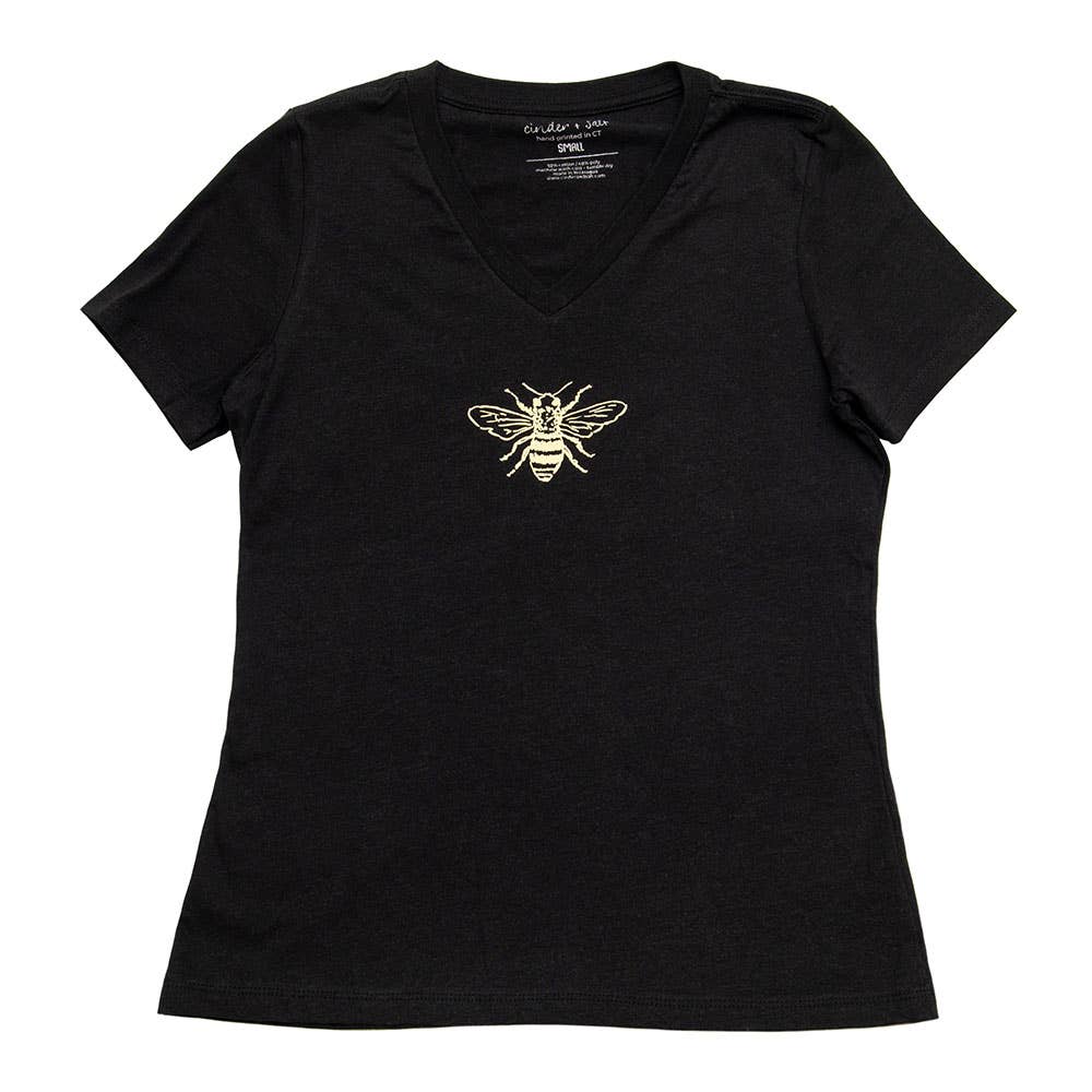 Ladies V-neck Honey Bee Tee
