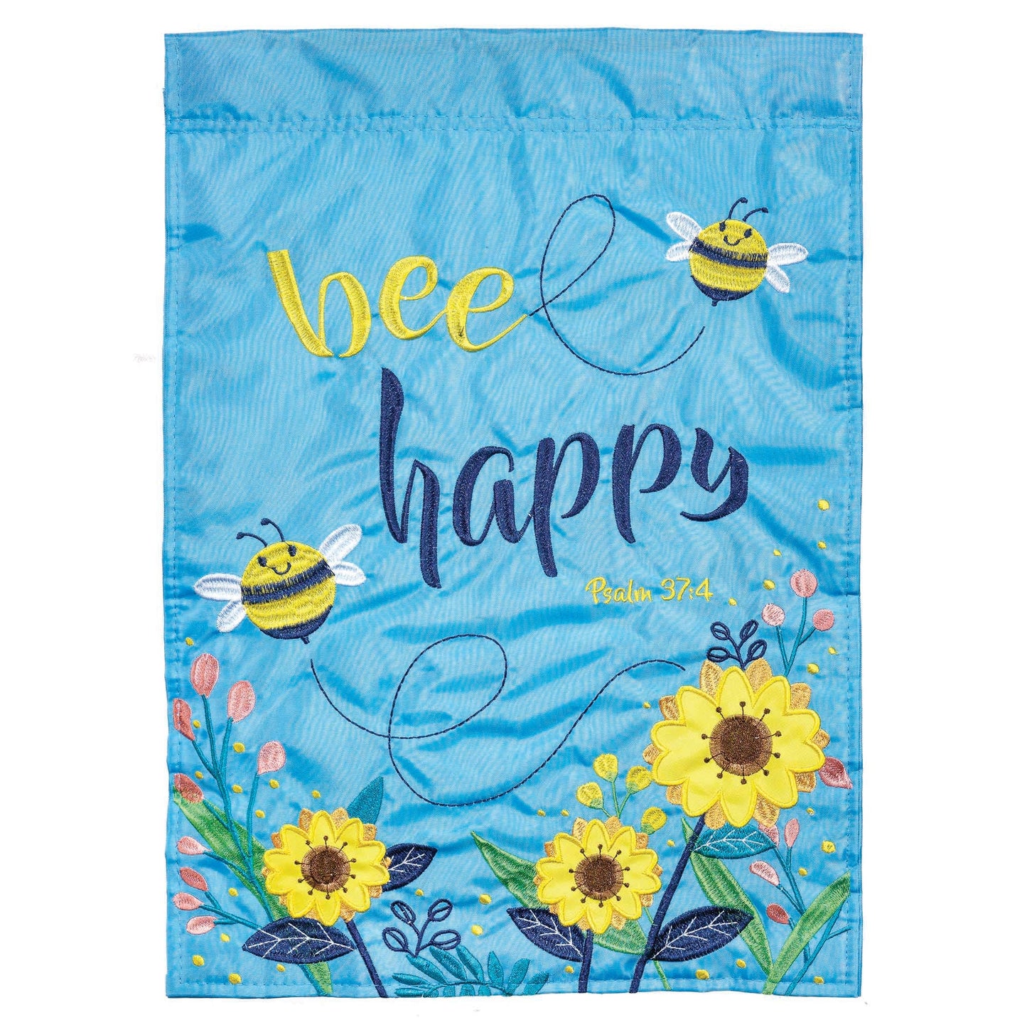Flag Dapp Bee Happy  Ps 37:4 Poly Grdn