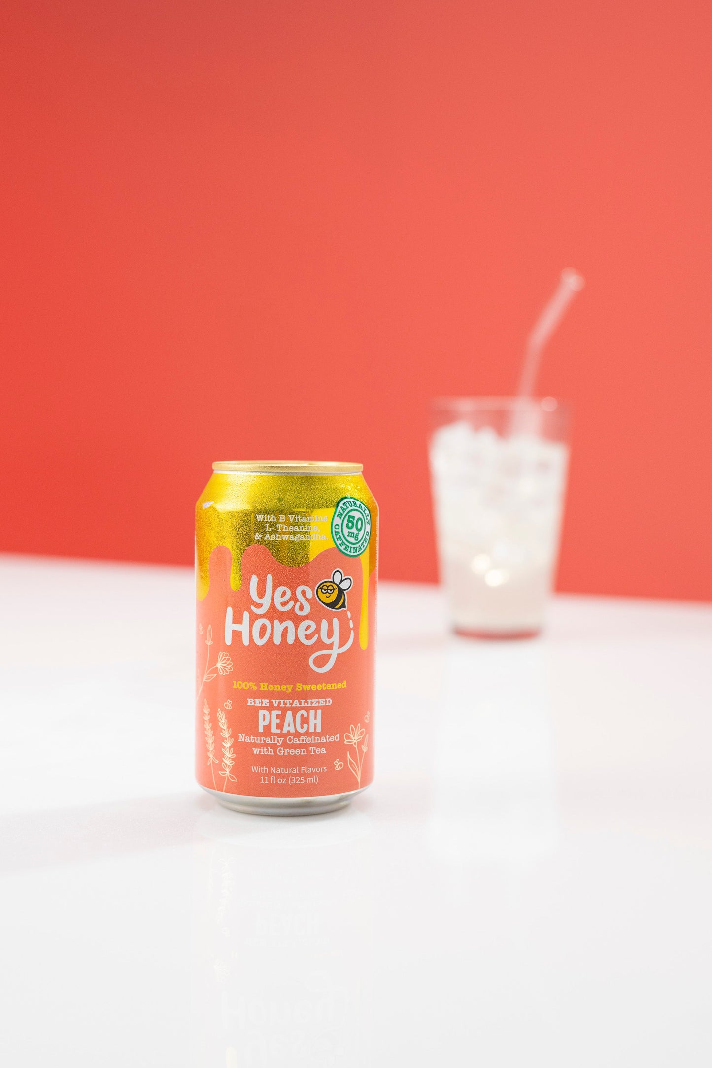 Bee Vitalized Sparkling Honey Sweetened Peach Tea