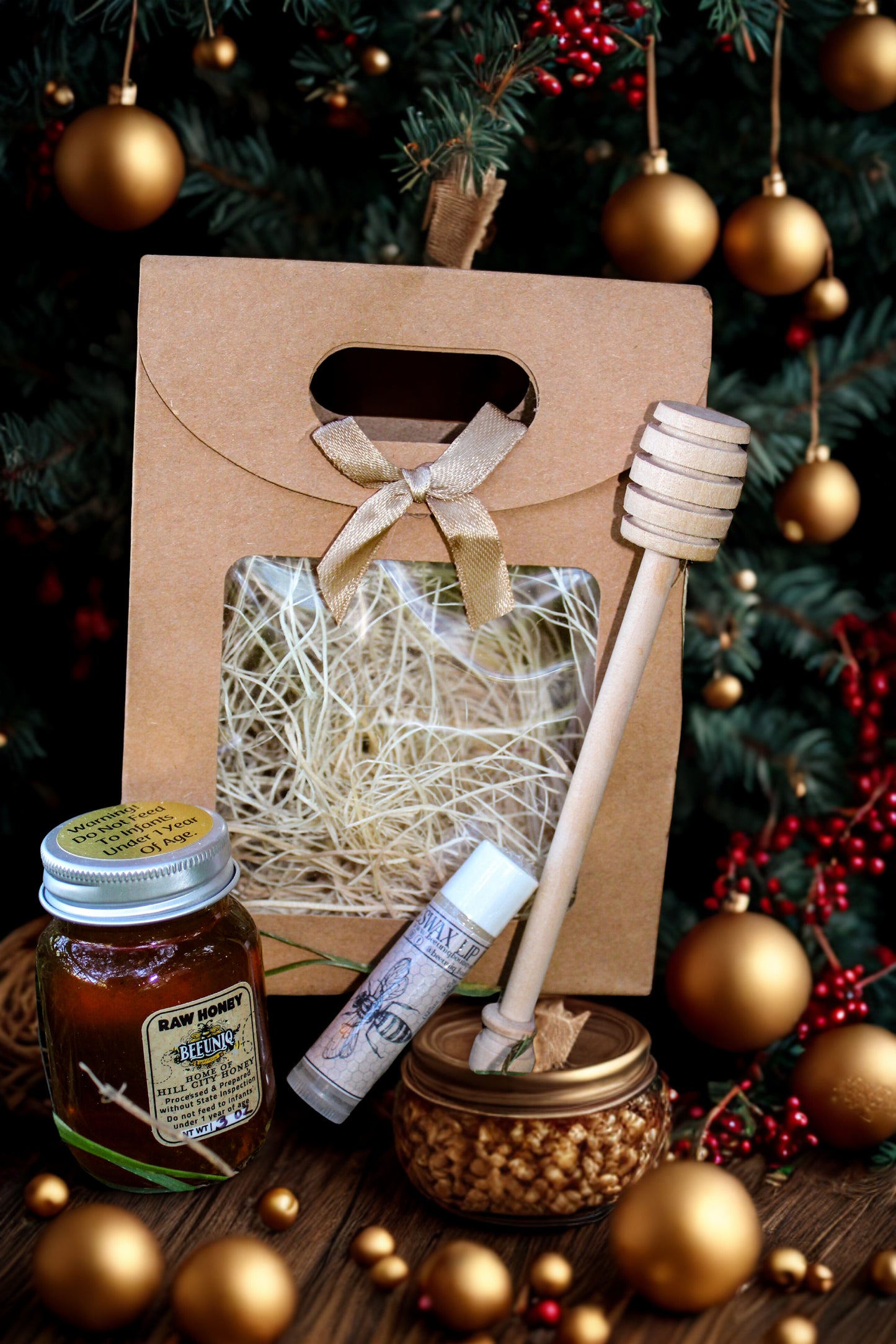 Appreciate Someone Special! Honey Jar & Honey-Vanilla Lip Balm Duo Gift Bag