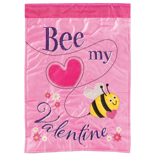 BEE MY VALENTINE FLAG POLY GARDEN
