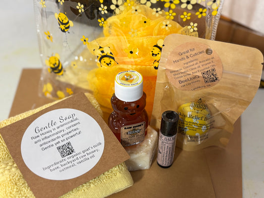 Elevate Your Skin Essentials. Honey/Soap/Balm Set