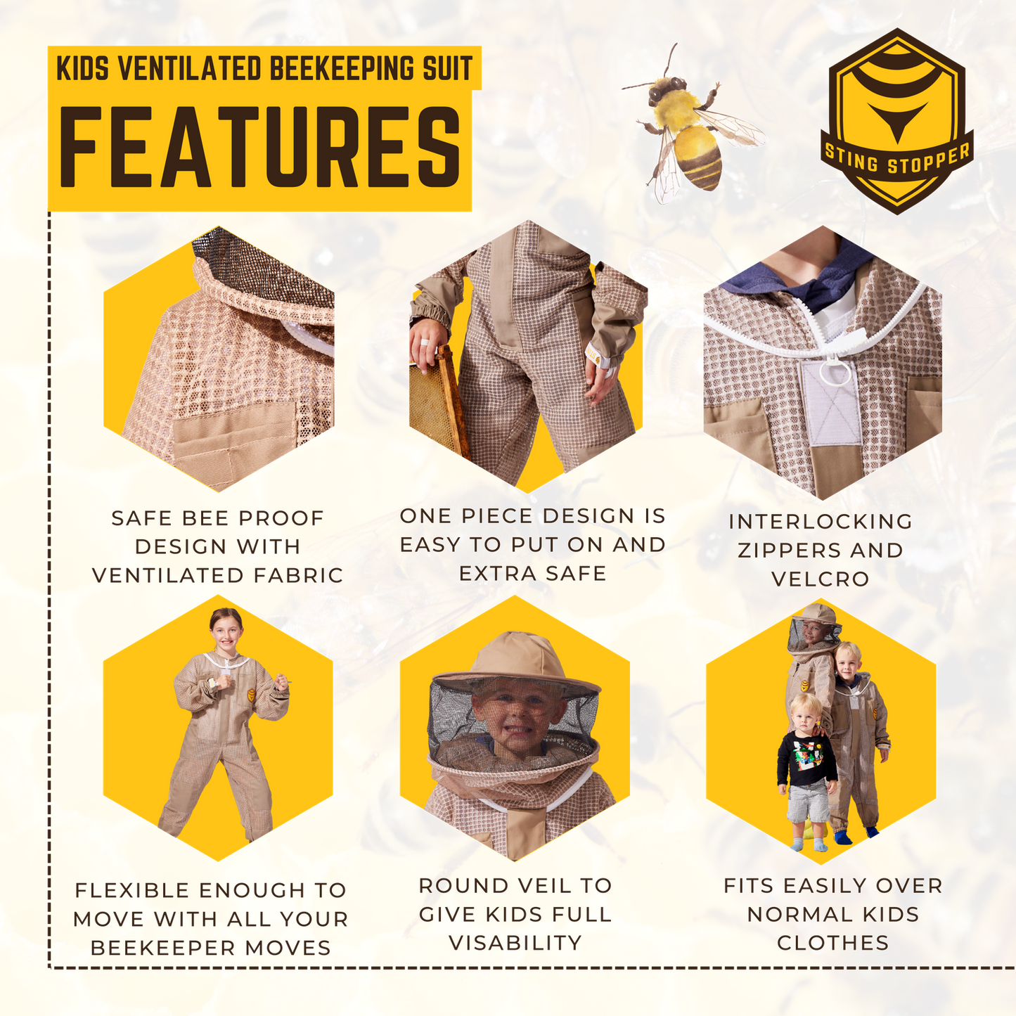 Kids Ventilated Beekeeping Suit