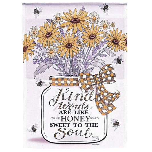 Flag Daisies Kind Words Like Honey 13x18