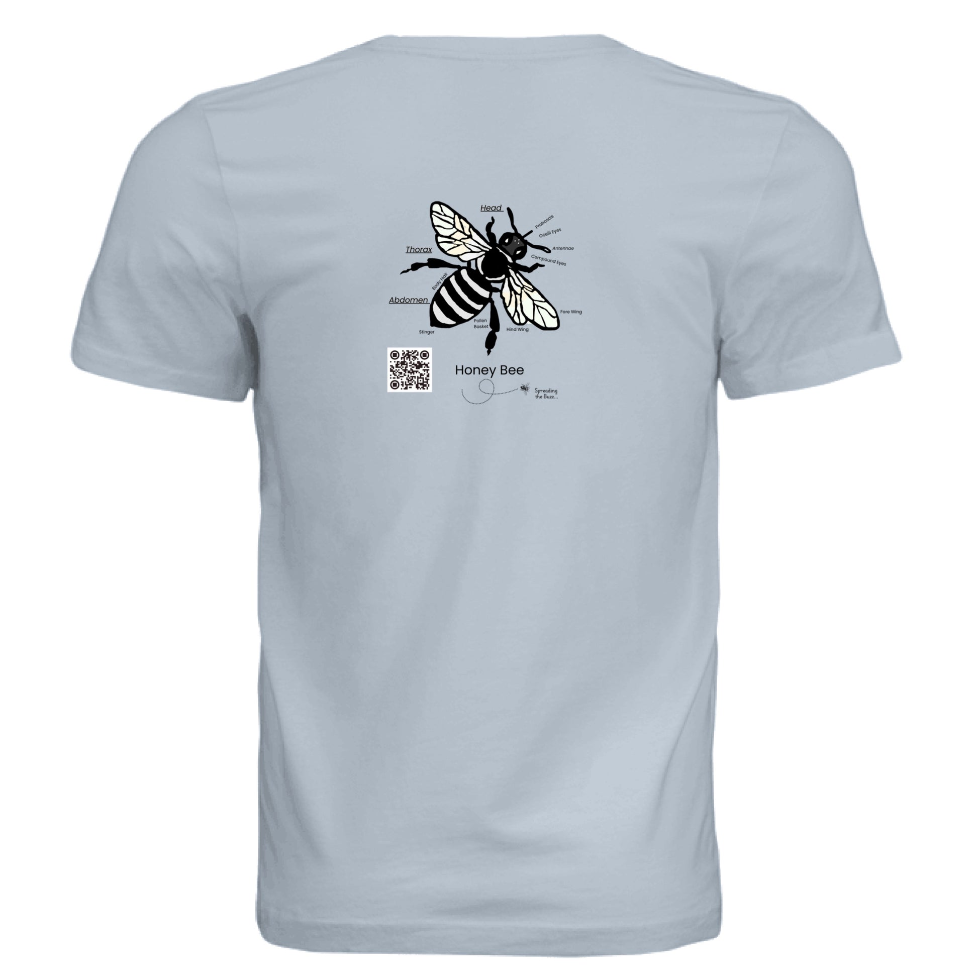 Solid Carolina Blue Triblend - BACK