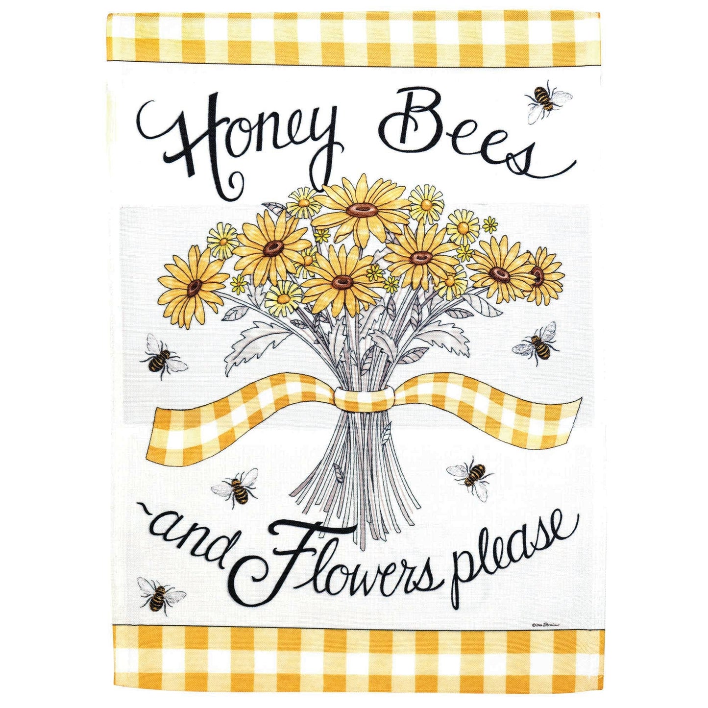 Honey Bees & Flowers Flag